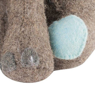 Blue Elephant Door Stop Hand Felted Wool
