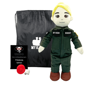 Pilot Daddy Doll | Military Doll in Flight Suit | Recordable Female Fair Blonde