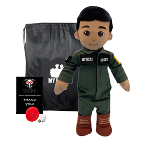 Pilot Daddy Doll | Military Doll in Flight Suit | Recordable Male Tan