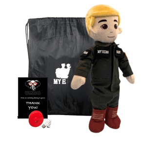 Pilot Daddy Doll | Military Doll in Flight Suit | Recordable Male Fair Blonde