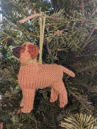 Bullmastiff Hand Knit Christmas Ornament