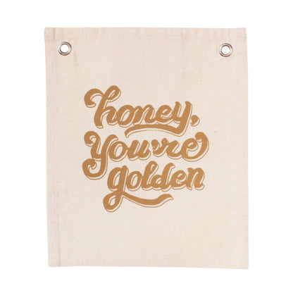 honey you're golden banner Wall Hanging - Plushie Depot