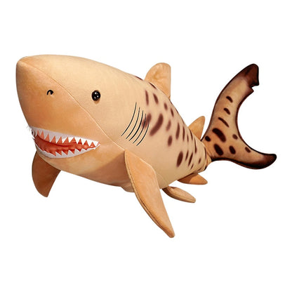 Giant Spotted Brown Shark Plushie Auburn Stuffed Animals Plushie Depot