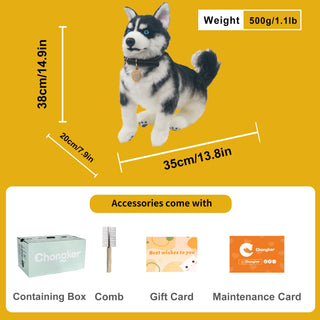 Husky Plush – Realistic Dog Toy Gift for Pet Lovers