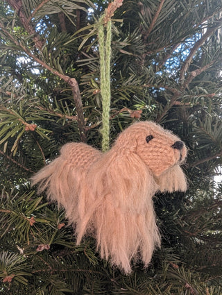 Cocker Spaniel Dog Hand Knit Christmas Ornament Arcadia Home