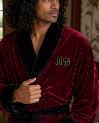 Peignoir polaire à col châle pour homme