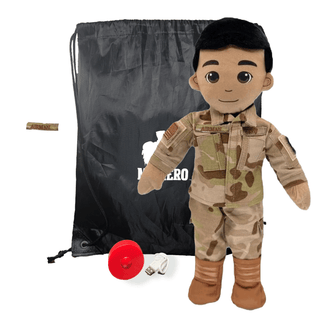 My Hero™ Daddy Doll Air Force | Custom Recordable Plush Male Tan Black