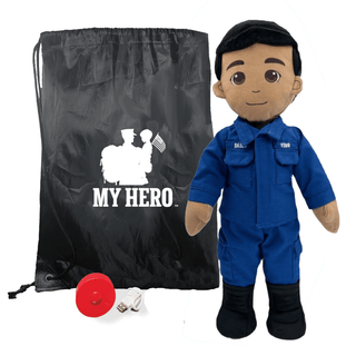 My Hero™ Coast Guard Doll | Custom Recordable Plush Male Tan Black