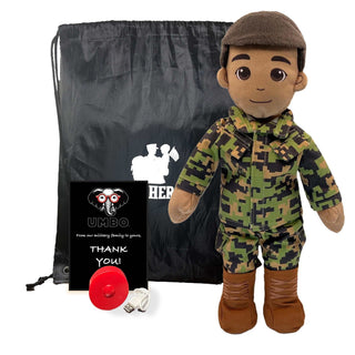 My Hero™ Daddy Doll Marine | Custom Recordable Plush Male Tan Brown