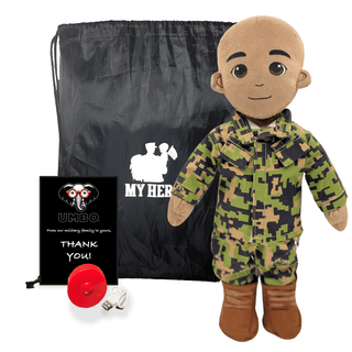 My Hero™ Daddy Doll Marine | Custom Recordable Plush Male Tan Bald