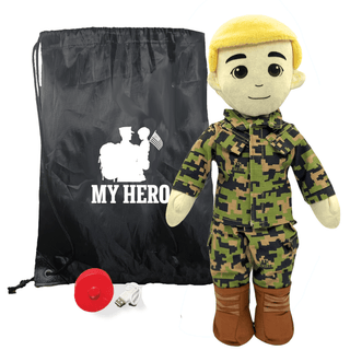 My Hero™ Daddy Doll Marine | Custom Recordable Plush Male Fair Blonde