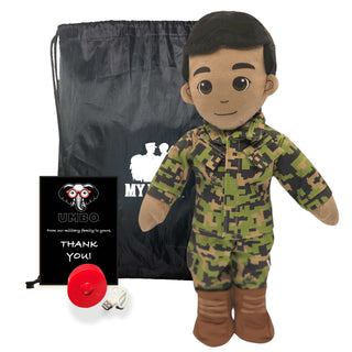 My Hero™ Daddy Doll Marine | Custom Recordable Plush Male Black