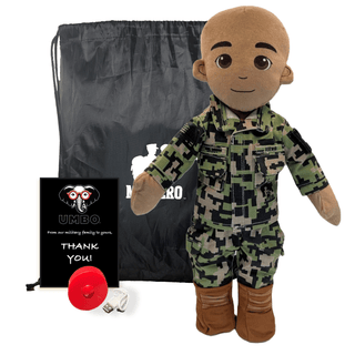 My Hero™ Daddy Doll Navy Sailor | Custom Recordable Plush Male Tan Bald