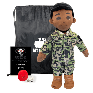 My Hero™ Daddy Doll Navy Sailor | Custom Recordable Plush Dark Black