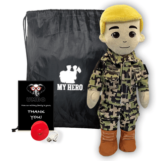 My Hero™ Daddy Doll Navy Sailor | Custom Recordable Plush Male Fair Blonde