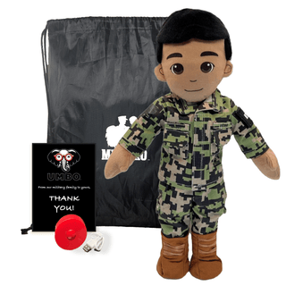 My Hero™ Daddy Doll Navy Sailor | Custom Recordable Plush Male Tan Black