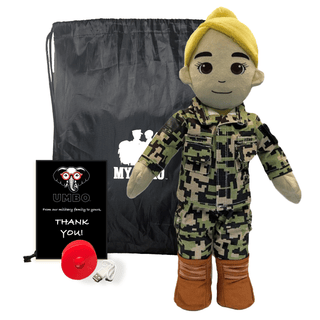 My Hero™ Daddy Doll Navy Sailor | Custom Recordable Plush Female Fair Blonde
