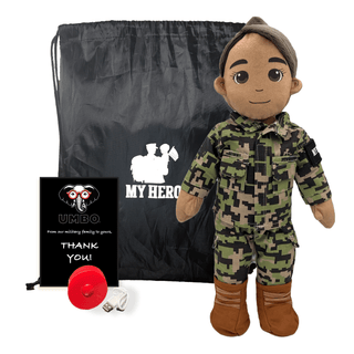 My Hero™ Daddy Doll Navy Sailor | Custom Recordable Plush Female Tan Brown
