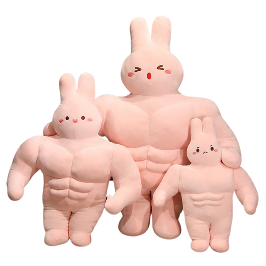 Funny Muscle Bunny Plushies Stuffed Animals - Plushie Depot