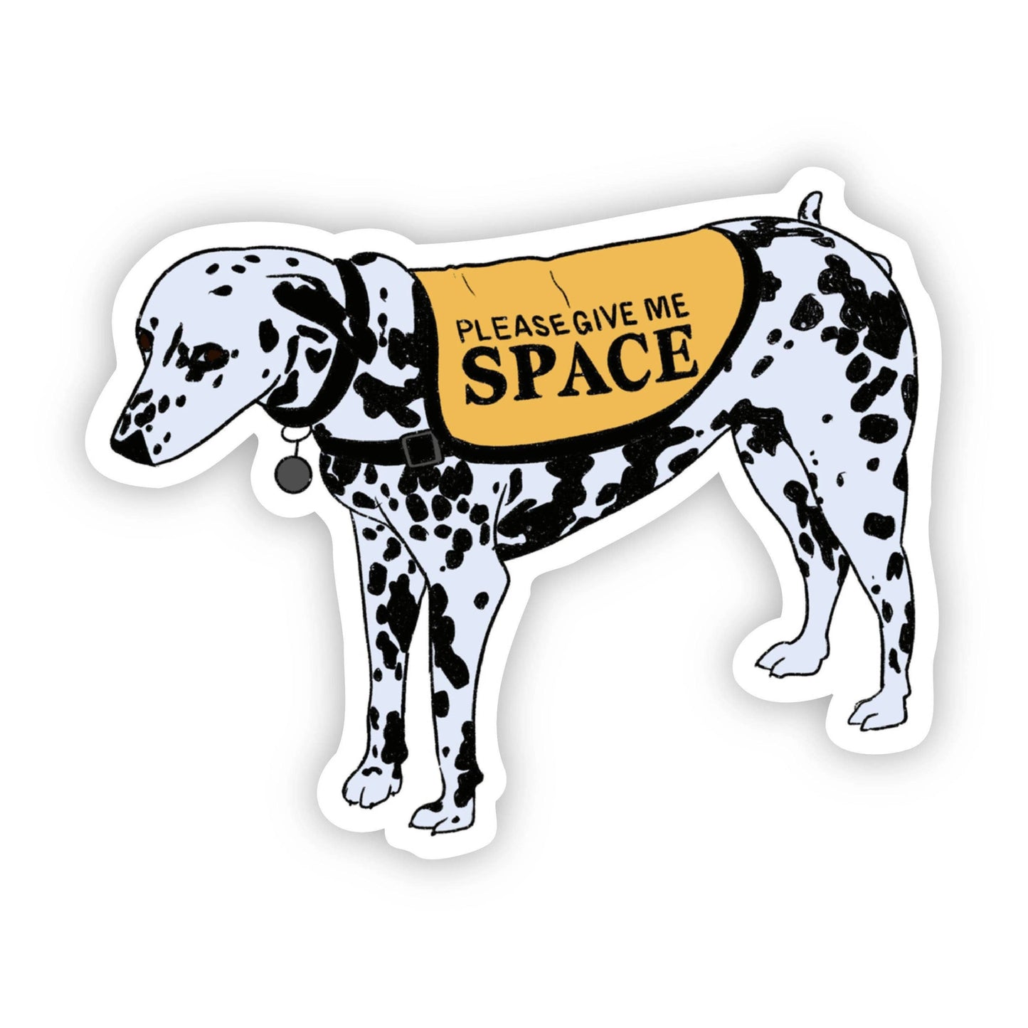 Please Give Me Space Dalmatian Sticker Sticker - Plushie Depot
