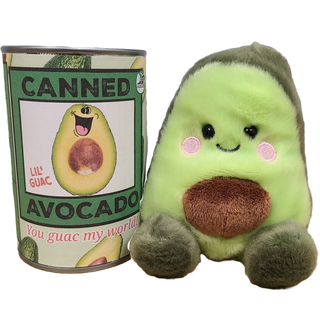 Canned Gifts - Lil' Guac the Canned Avocado - Eco-Friendly Plush w/Jokes Plushie Depot