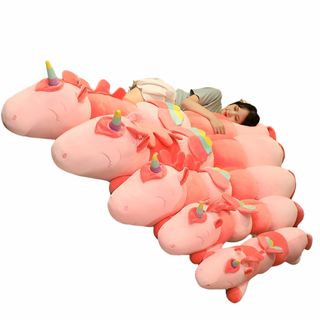 Long Unicorn-Shaped Caterpillar Pillows