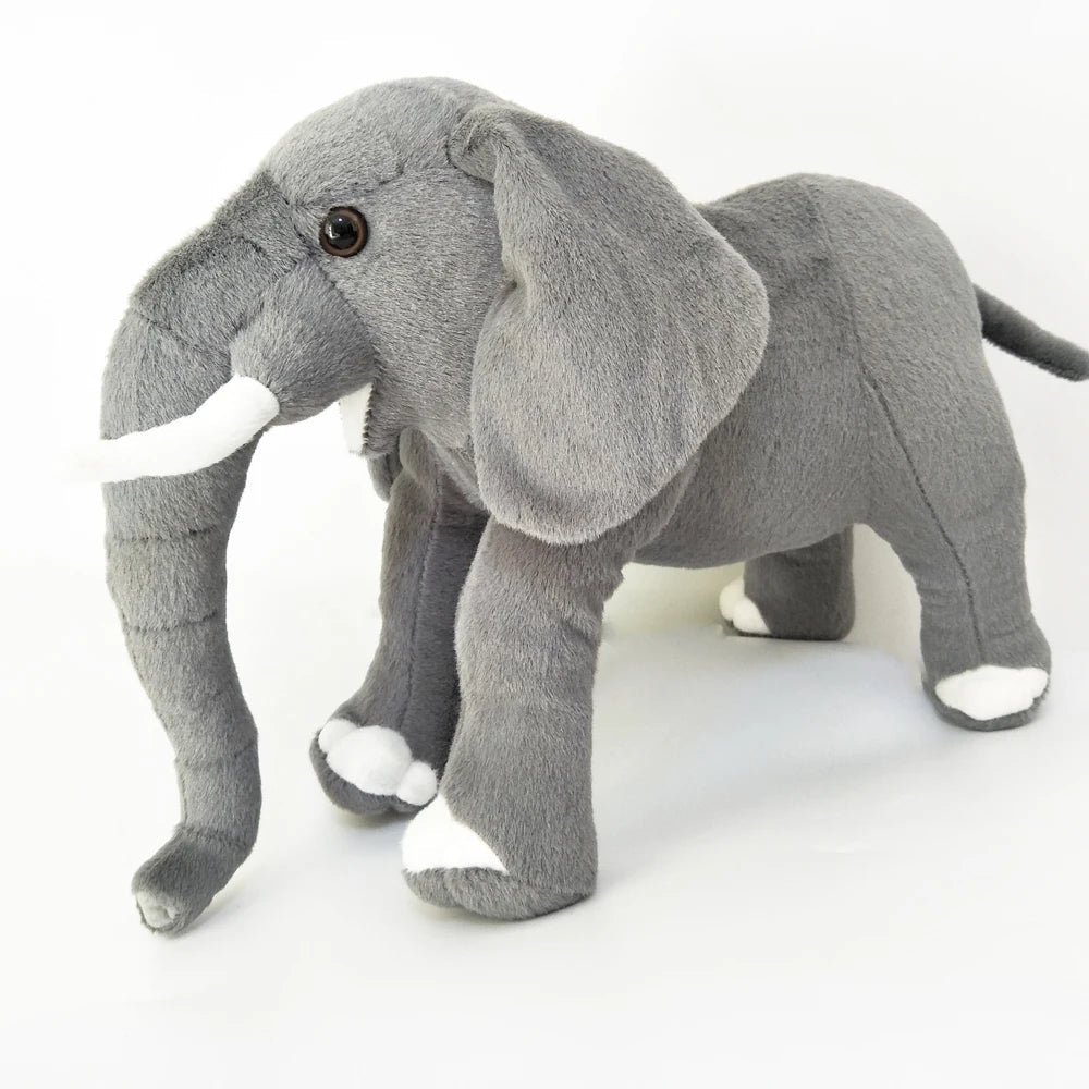 Realistic African Elephant Plush Toy Stuffed Animals - Plushie Depot
