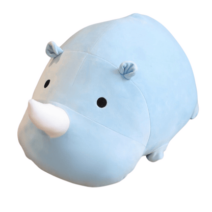 Kawaii Blue Rhino Plushie Stuffed Animals - Plushie Depot