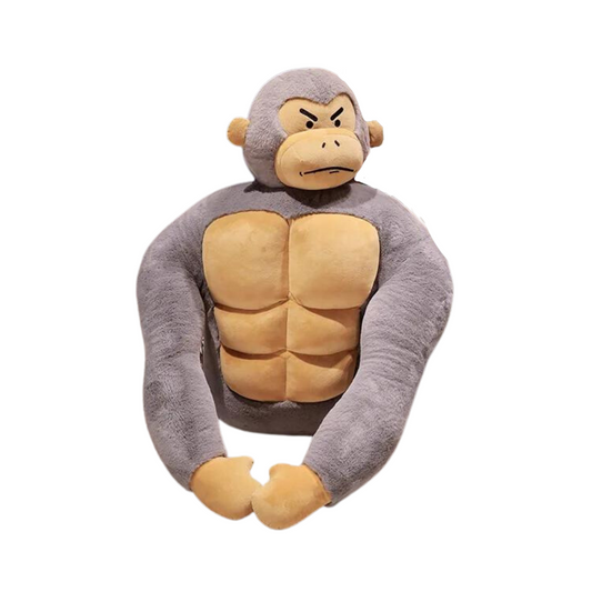 Funny Muscle Monkey Plush Pillow Pillows Plushie Depot