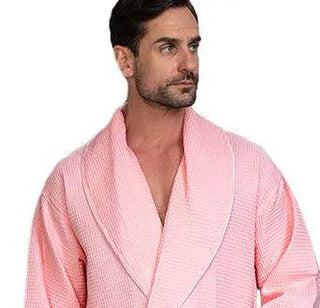 Premium Waffle Piping Robe for Men