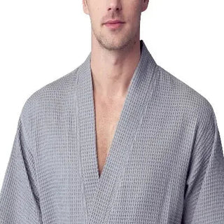 Peignoir de bain kimono gaufré pour homme - Absorbant et léger