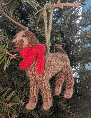 German Short Haired Pointer Dog Hand Knit Christmas Ornament Arcadia Home