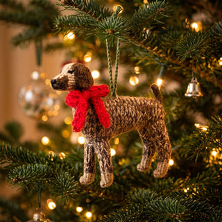 German Short Haired Pointer Dog Hand Knit Christmas Ornament