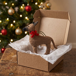 Great Dane Dog Hand Knit Christmas Ornament