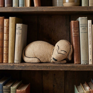 Handmade Burlap Dog Door Stop