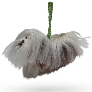 Havanese Dog Hand Knit Christmas Ornament