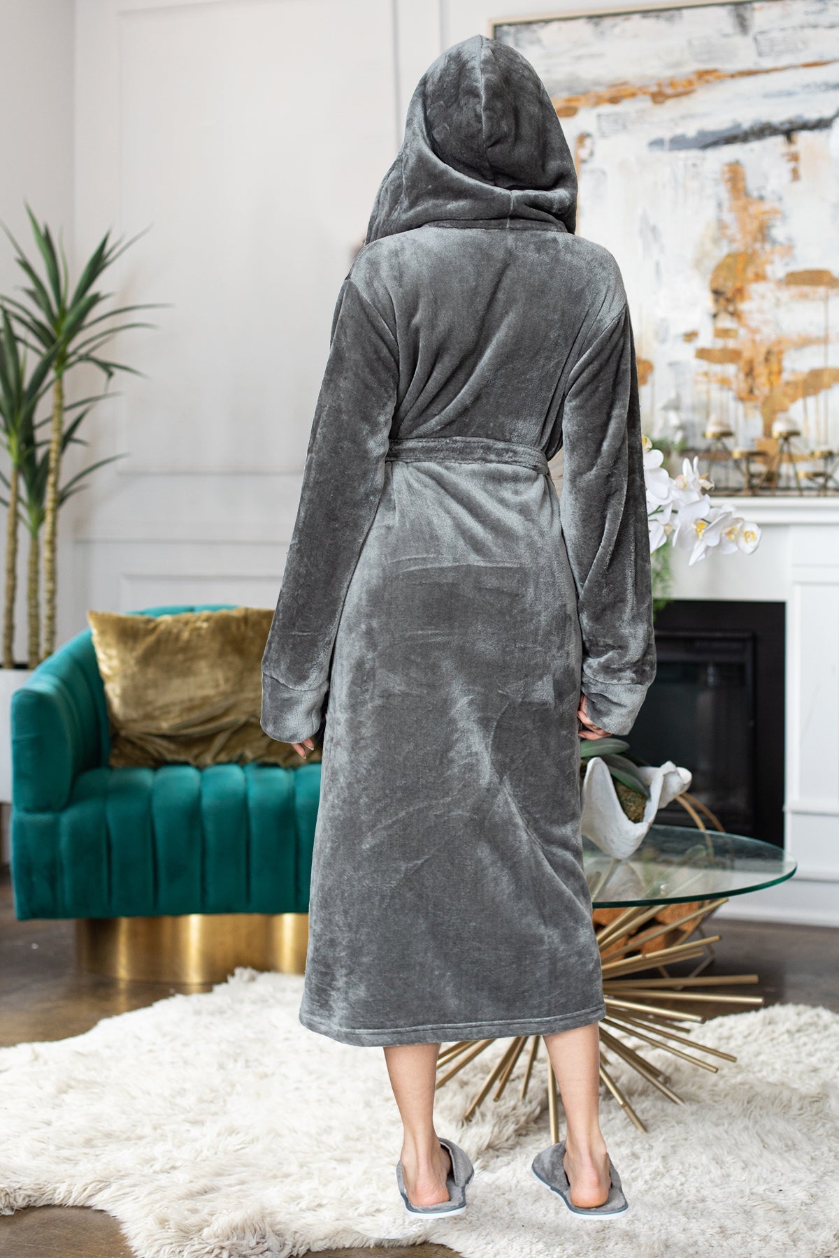 Women's Hooded Plush Robes Robes - Plushie Depot