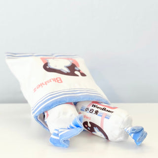 White Bunny Candy Interactive/Nosework 3 Piece Dog Toy