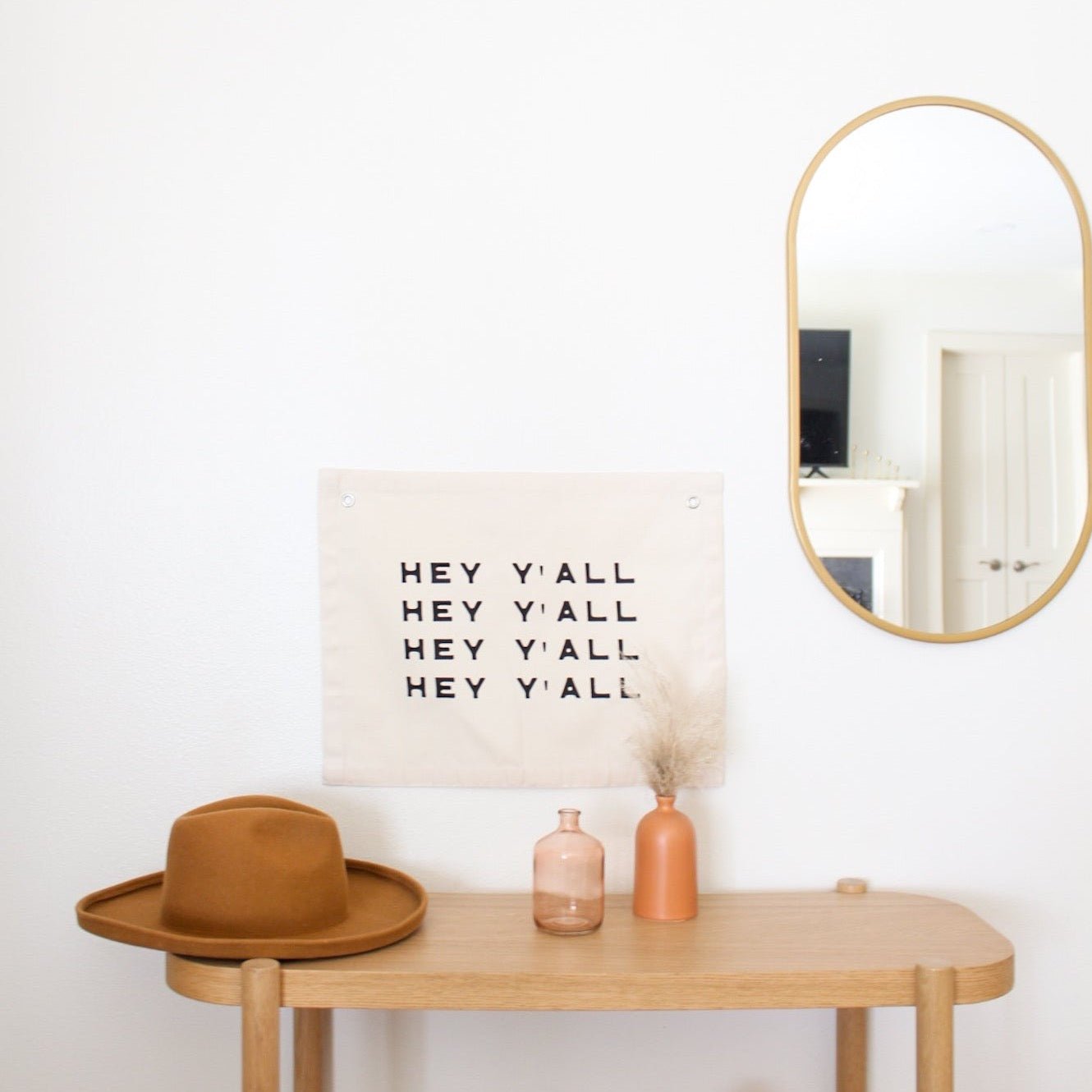 hey y'all repeat banner Wall Hanging - Plushie Depot