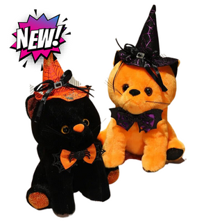 Halloween Witchy Kitty Cat Plushie Plushie Depot