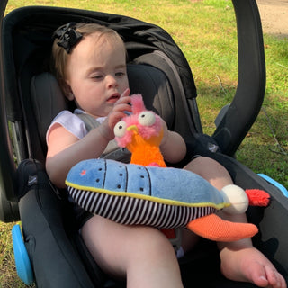 Inklings Baby Ollie the Oddball Oddbird Rocket Ship Musical Pull Toy - Sensory Baby Activity - Ages 0-12 months