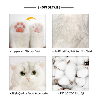 British Shorthair Cat – Realistic Plush for Women