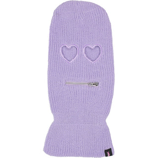 Heart Eyes Ski Mask Lavender