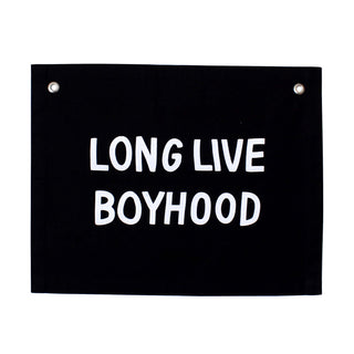 long live boyhood banner Black