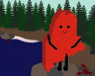 Maine Stuffed State Plush with Tiny Lobster – Collectible & Fun | Stuffed States USA