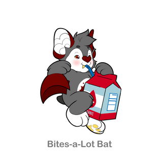 Medium Enamel Pins Bites-a-Lot Bat