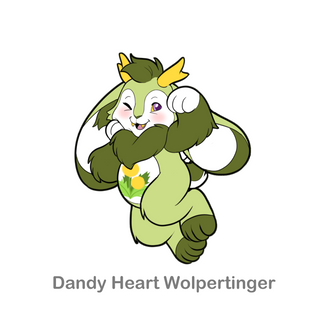 Medium Enamel Pins Dandy Heart Wolpertinger