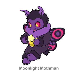 Medium Enamel Pins Moonlight Mothman