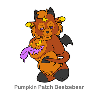 Medium Enamel Pins Pumpkin Patch Beelzebear