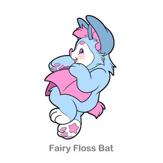 Medium Enamel Pins Fairy Floss Bat